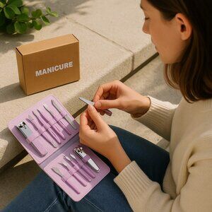 12 pc Purple Manicure Set